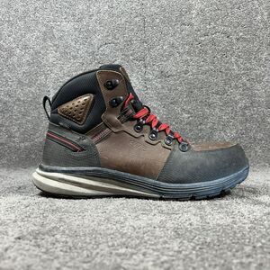 KEEN Red Hook Mid Mens Size 12 EE Brown Leather WP Composite Toe Utility Boots